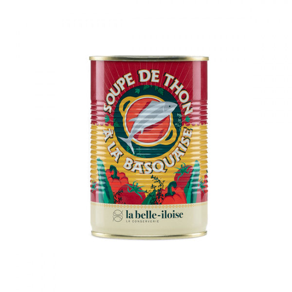 Canned tuna soup from La Belle-Iloise in Basquaise style, rich with hearty flavors of the Basque region. 