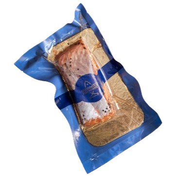 Tender hot-smoked salmon, ideal for sandwiches or salads. Homemade by GFM without preservatives or nitrates.