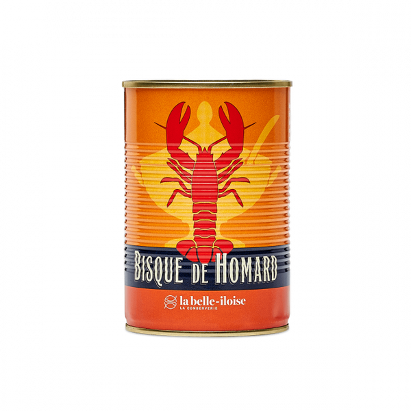 A rich and creamy lobster bisque from La Belle-Iloise, packed in a can for convenient preparation.